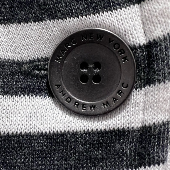 NEW Marc New York by Andrew Marc Striped Button Fleece Lined Knit Jacket Coat - Picture 3 of 16